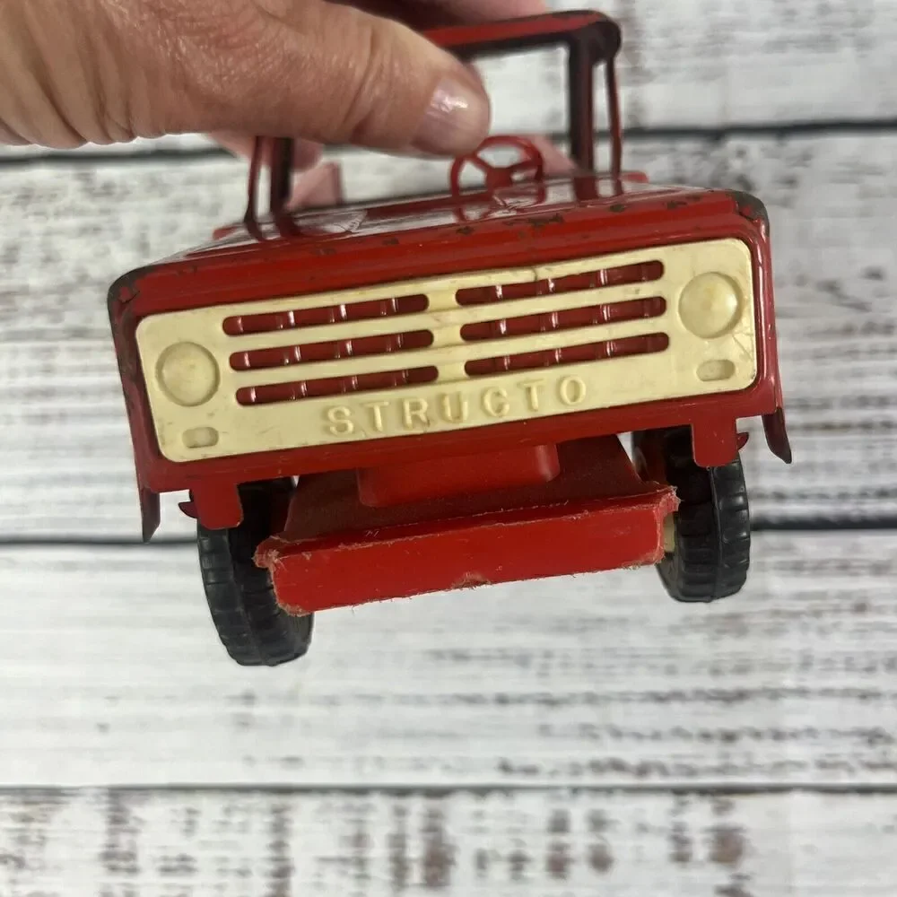 Vintage 1950'S 60’s Structo Red Pressed Steal Plastic Toy Pickup Truck